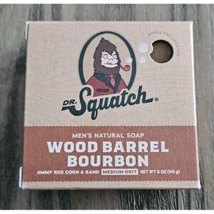 Dr. Squatch Bar Soap for Men Wood Barrel Bourbon 5 Ounce